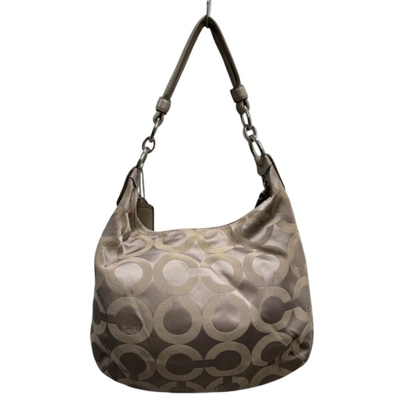 Coach Kristin Signature Op Art Sateen Hobo Shoulder Bag Y2K Aesthetic - Picture 3 of 16